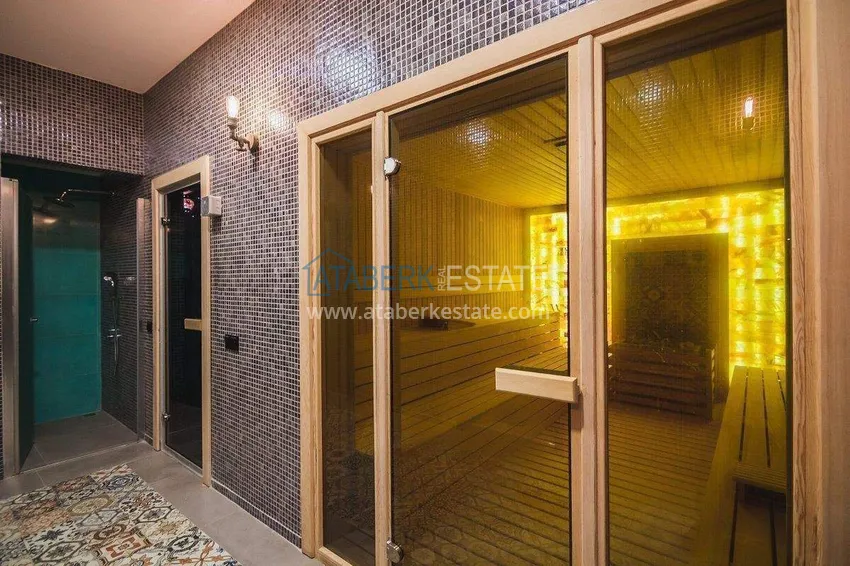 Penthouse duplex 2+1 w Kargicak od właściciela - luksusowe meble, panoramiczny widok  31 