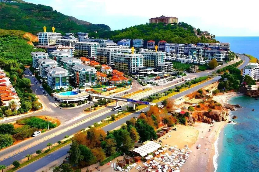 Dwupoziomowy penthouse 3+1 w Kargicak - pierwsza linia, prywatna plaża, raty 15-miesięczne 1 