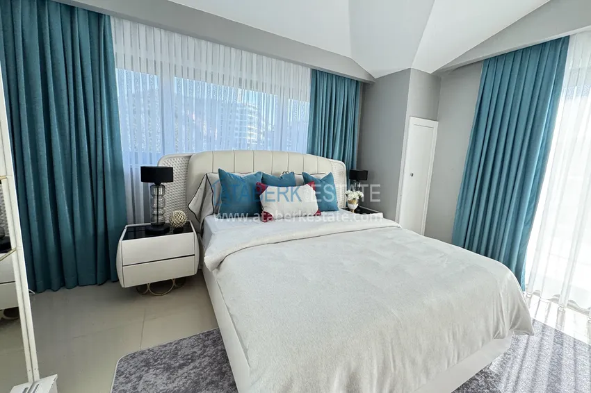 Kupuj  Dwupoziomowy penthouse 3+1 w Kargicak - pierwsza linia, prywatna plaża, raty 15-miesięczne 14 