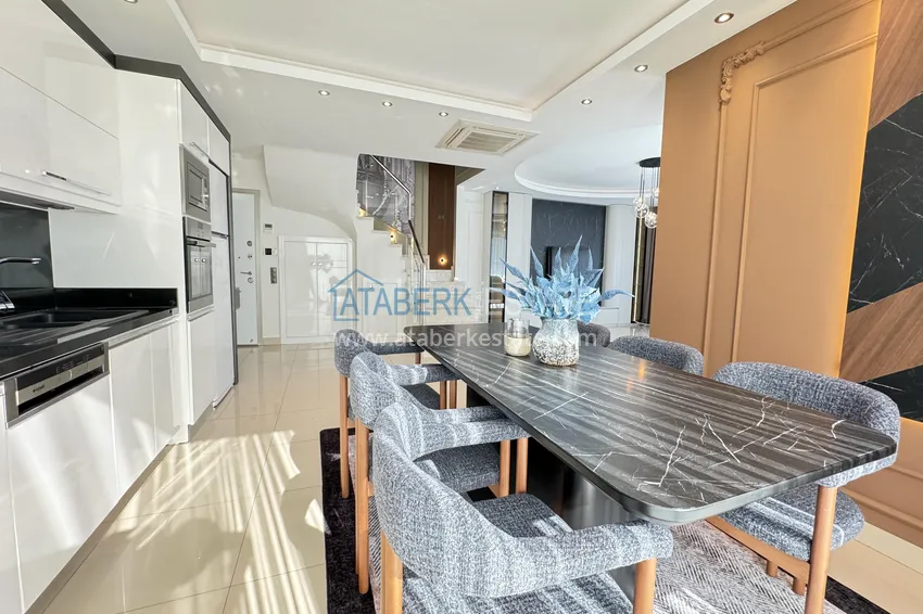 Kupuj  Dwupoziomowy penthouse 3+1 w Kargicak - pierwsza linia, prywatna plaża, raty 15-miesięczne 3 