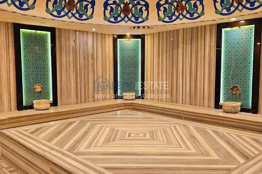 Dwupoziomowy penthouse 3+1 w Kargicak - pierwsza linia, prywatna plaża, raty 15-miesięczne 50 