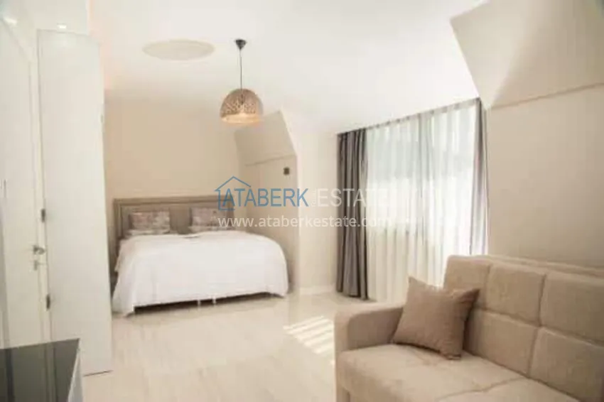 Kupuj  Dwupoziomowy penthouse 3+1 w centrum Alanyi, plaża Kleopatra - umeblowany, odpowiedni na zezwolenie na pobyt 11 
