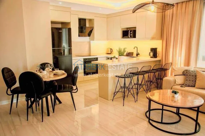Kupuj  Dwupoziomowy penthouse 3+1 w centrum Alanyi, plaża Kleopatra - umeblowany, odpowiedni na zezwolenie na pobyt 3 