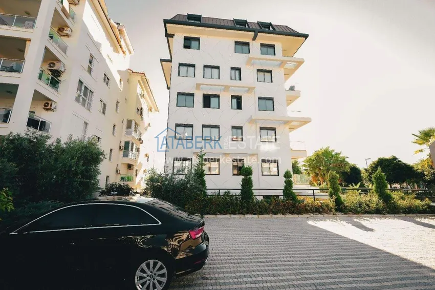 Apartament 1+1 z widokiem na morze w Kestel - pierwsza linia, odpowiedni dla obywatelstwa 9 