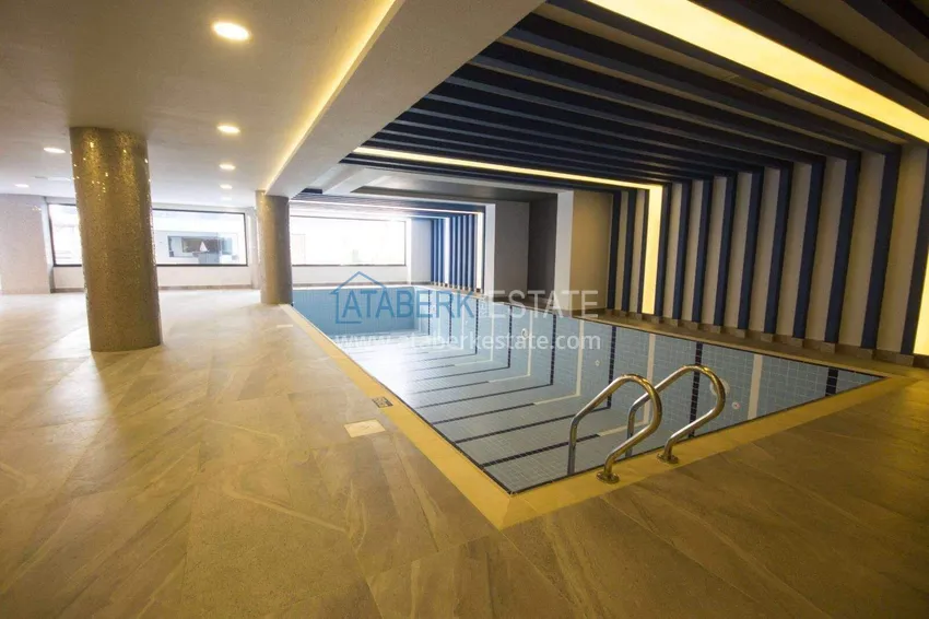 Apartament 2+1 przy plaży w Mahmutlar — meble, bezpośredni widok na morze  19 