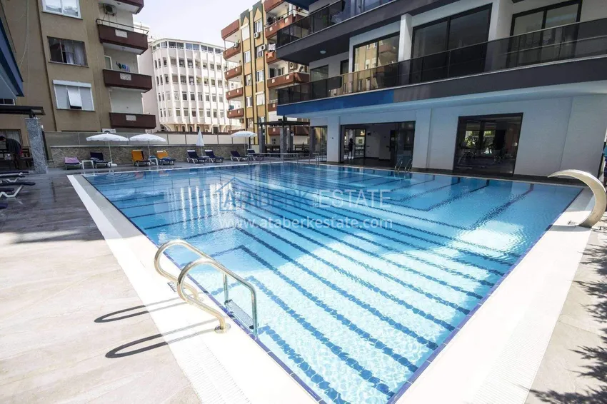 Apartament 2+1 przy plaży w Mahmutlar — meble, bezpośredni widok na morze  8 