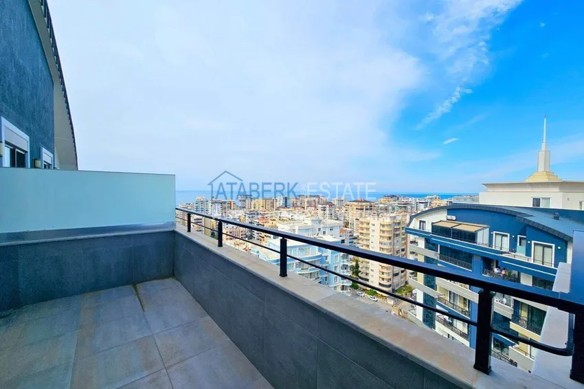 Kupuj  Dwupoziomowy penthouse 2+1 w Mahmutlar — meble, widok na morze i góry, kompleks z obsługą hotelową 14 