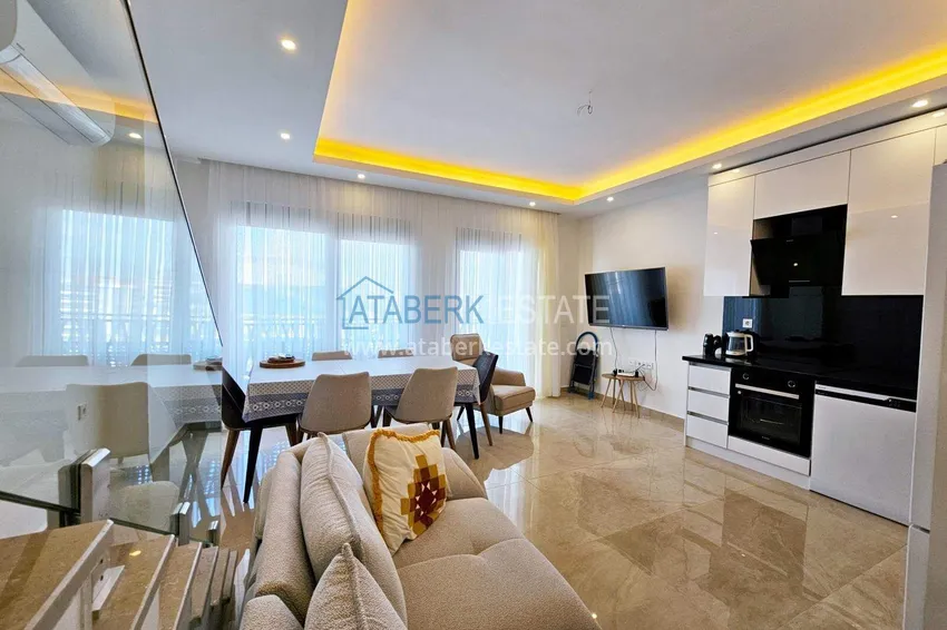 Kupuj  Dwupoziomowy penthouse 2+1 w Mahmutlar — meble, widok na morze i góry, kompleks z obsługą hotelową 2 