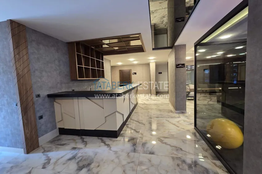 Dwa apartamenty 1+1 w centrum Alanyi, plaża Kleopatra - piękne wykończenie, nowoczesny kompleks 9 