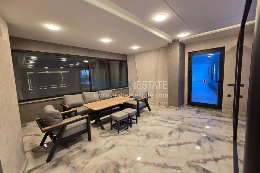 Dwa apartamenty 1+1 w centrum Alanyi, plaża Kleopatra - piękne wykończenie, nowoczesny kompleks 10 