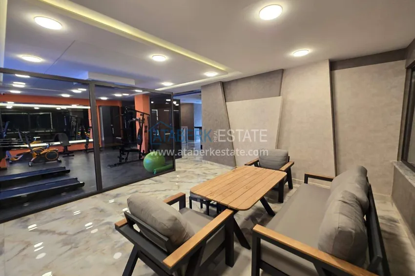 Dwa apartamenty 1+1 w centrum Alanyi, plaża Kleopatra - piękne wykończenie, nowoczesny kompleks 12 