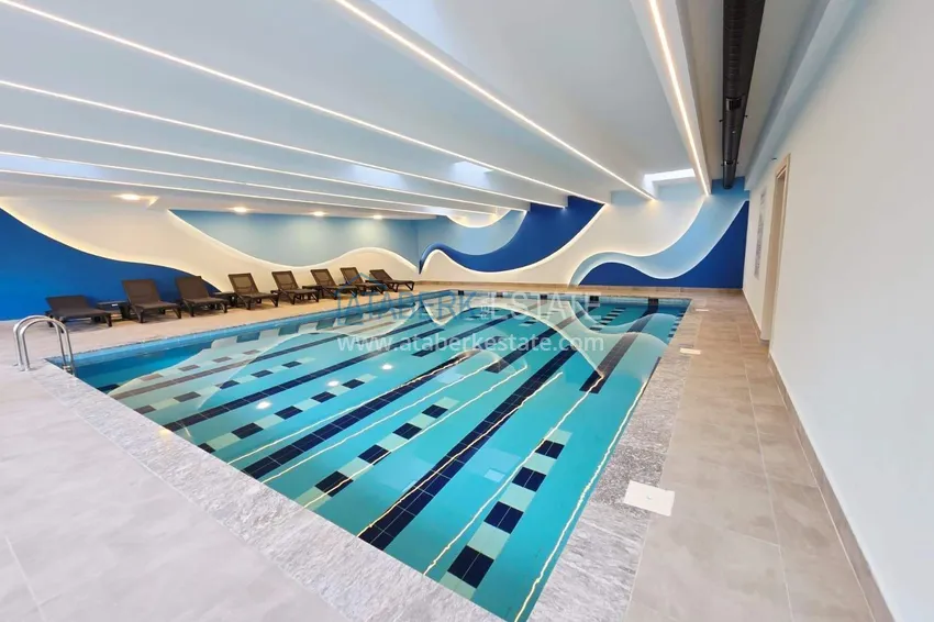 Dwa apartamenty 1+1 w centrum Alanyi, plaża Kleopatra - piękne wykończenie, nowoczesny kompleks 15 