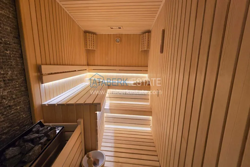 Dwa apartamenty 1+1 w centrum Alanyi, plaża Kleopatra - piękne wykończenie, nowoczesny kompleks 19 