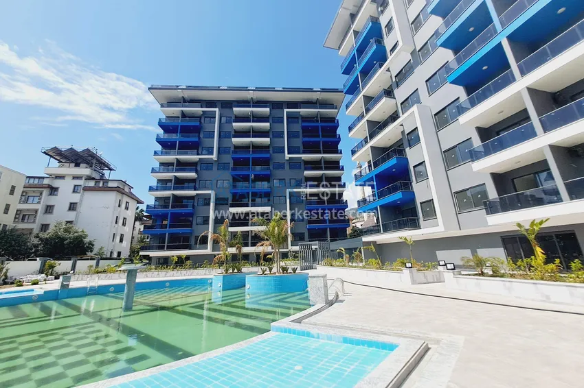 Dwa apartamenty 1+1 w centrum Alanyi, plaża Kleopatra - piękne wykończenie, nowoczesny kompleks 2 