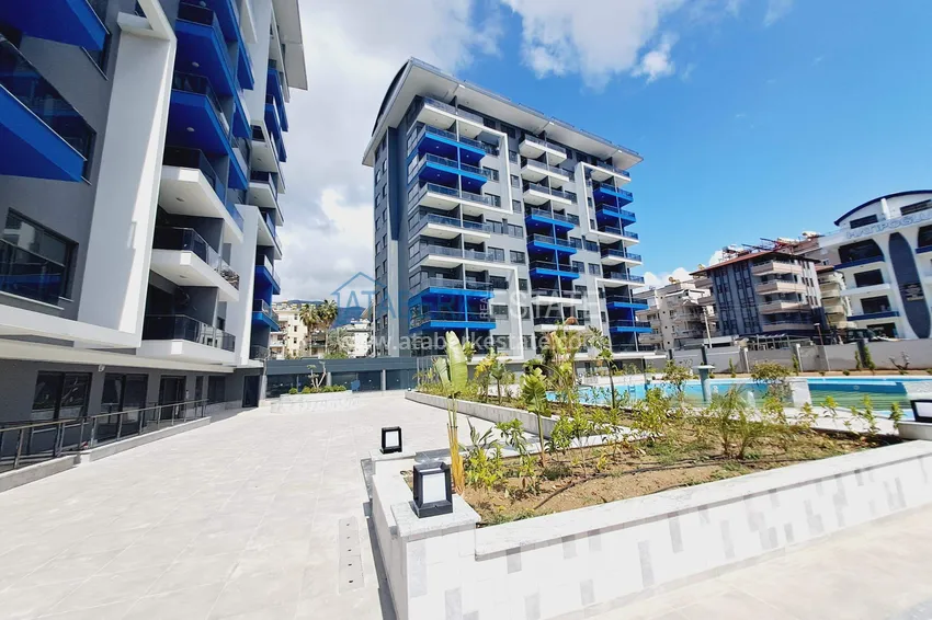 Dwa apartamenty 1+1 w centrum Alanyi, plaża Kleopatra - piękne wykończenie, nowoczesny kompleks 5 