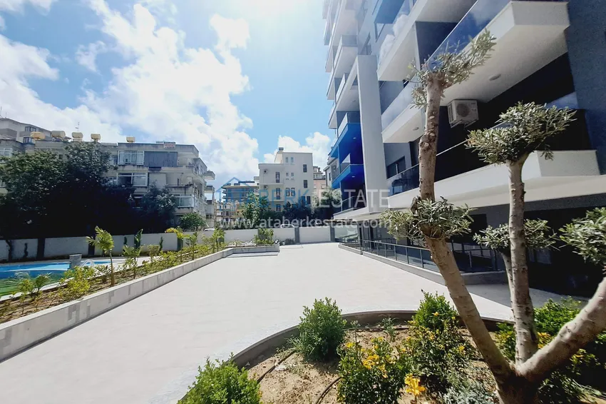 Dwa apartamenty 1+1 w centrum Alanyi, plaża Kleopatra - piękne wykończenie, nowoczesny kompleks 6 