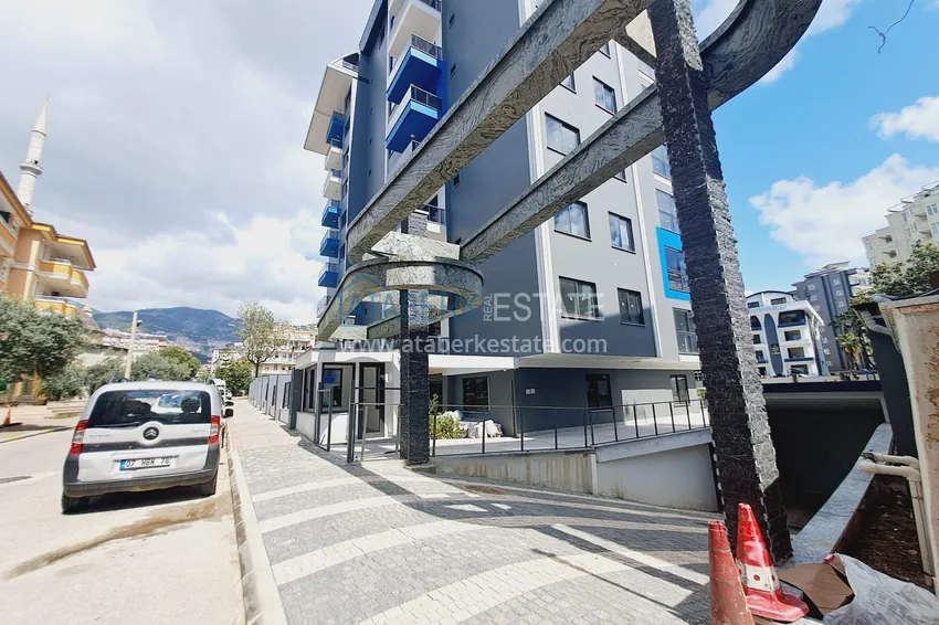 Dwa apartamenty 1+1 w centrum Alanyi, plaża Kleopatra - piękne wykończenie, nowoczesny kompleks 7 