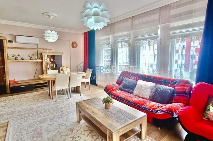 Kupuj  2+1 mieszkanie 125 m2 w centrum Mahmutlar — umeblowane, odnowione, 350 m od morza 1 