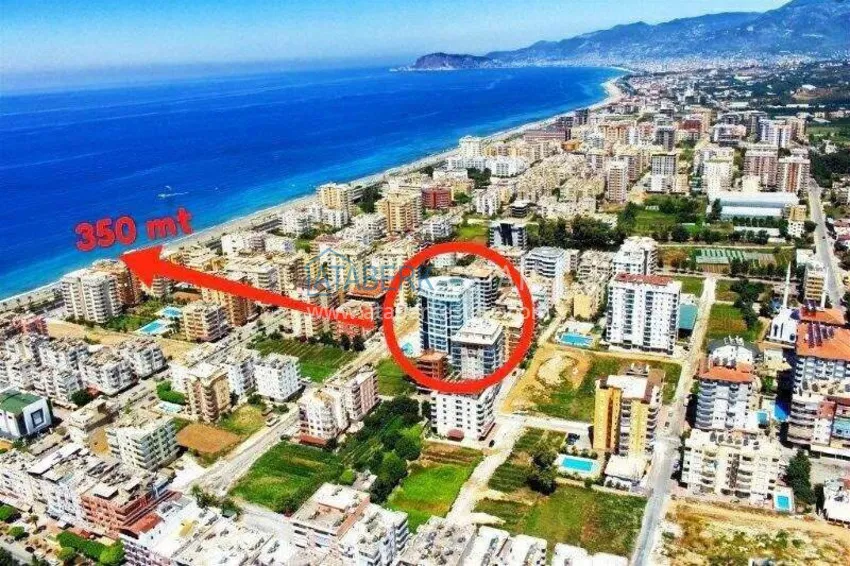 2+1 mieszkanie 140 m2 w Mahmutlar — meble, przeszklony balkon, kompleks premium 2 