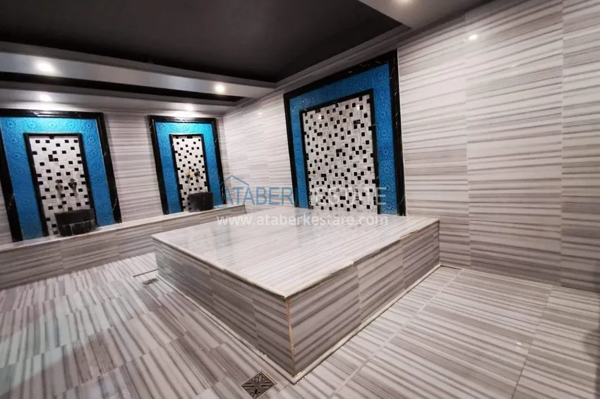2+1 mieszkanie 140 m2 w Mahmutlar — meble, przeszklony balkon, kompleks premium 22 