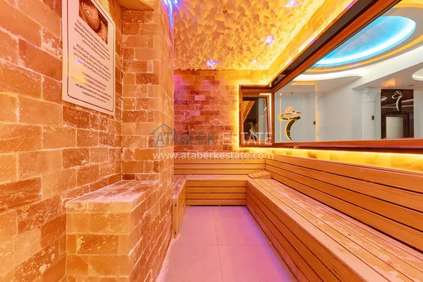 1+1 panoramiczny apartament w centrum Mahmutlar - luksusowe meble, morze w odległości spaceru 21 