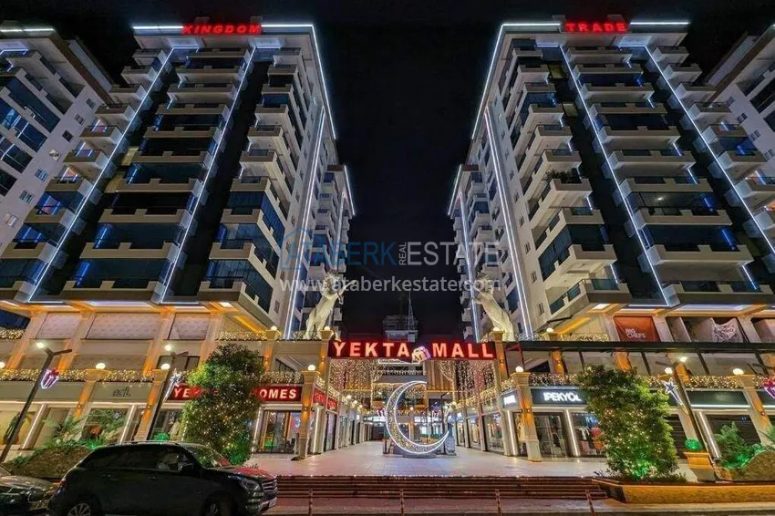 1+1 panoramiczny apartament w centrum Mahmutlar - luksusowe meble, morze w odległości spaceru 23 