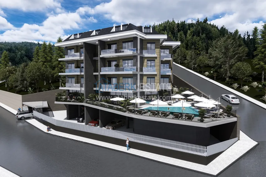 Apartamenty dwupoziomowe w nowym ultra-luksusowym projekcie rezydencji w Alanyi, dzielnica Hasbahce 3