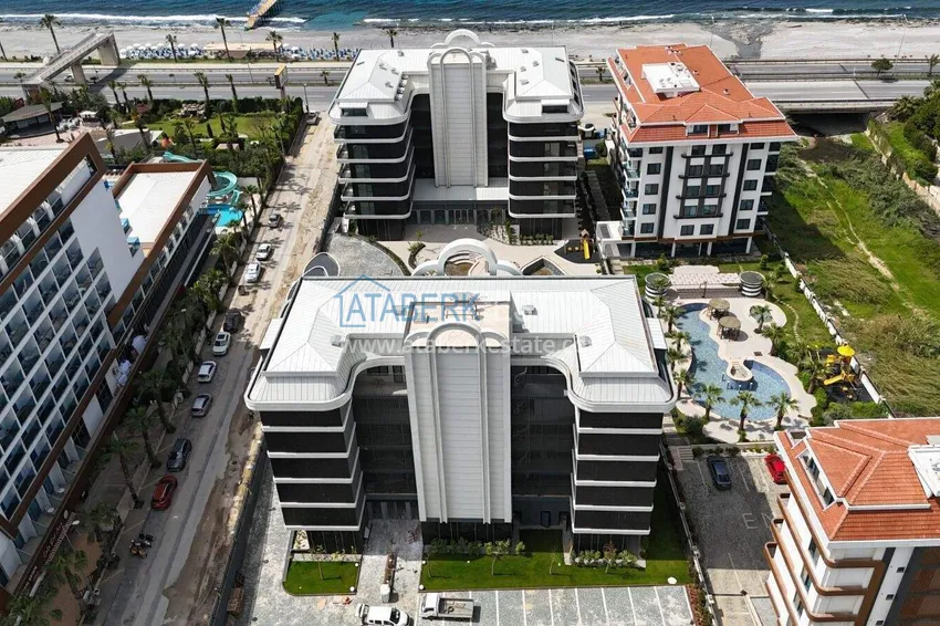 Nowy kompleks mieszkaniowy premium w dzielnicy Alanya - Kestel, pierwsza linia brzegowa 5 