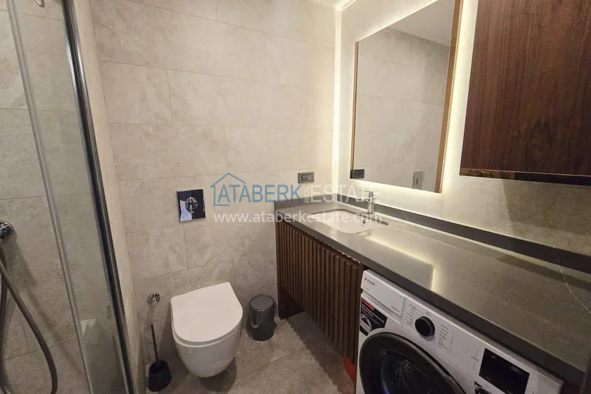 Kupuj  1+1 umeblowane mieszkanie w Alanya, dzielnica Tosmur - kompleks premium, 245 metrów od morza 9 