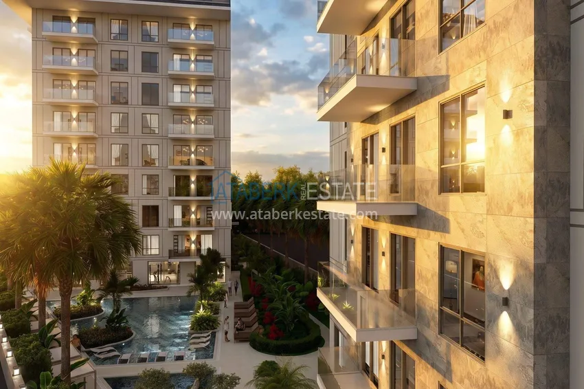 Nowy projekt mieszkaniowy poza planem w centrum Alanyi, obszar Cleopatra Beach - promocja zimowa: raty do 2,5 roku 10 