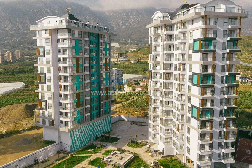 Apartament 1+1 z widokiem na morze w Mahmutlar  2 