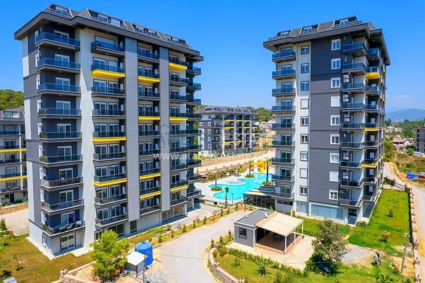 Nieruchomość w Alanyi z ratami do 1 roku - nowy apartament 1+1 z widokiem na morze w Avsallar 3 