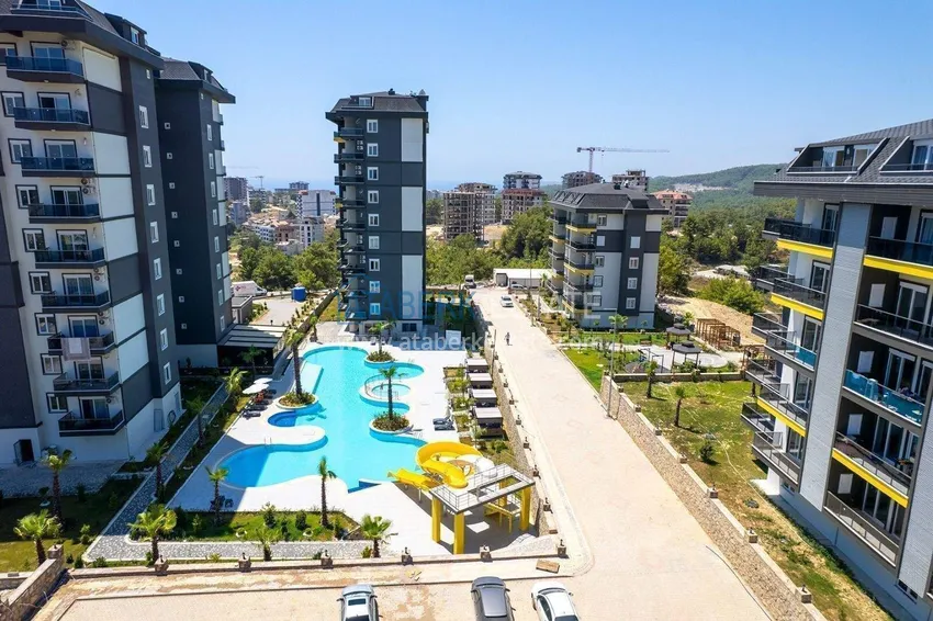 Nieruchomość w Alanyi z ratami do 1 roku - nowy apartament 1+1 z widokiem na morze w Avsallar 4 
