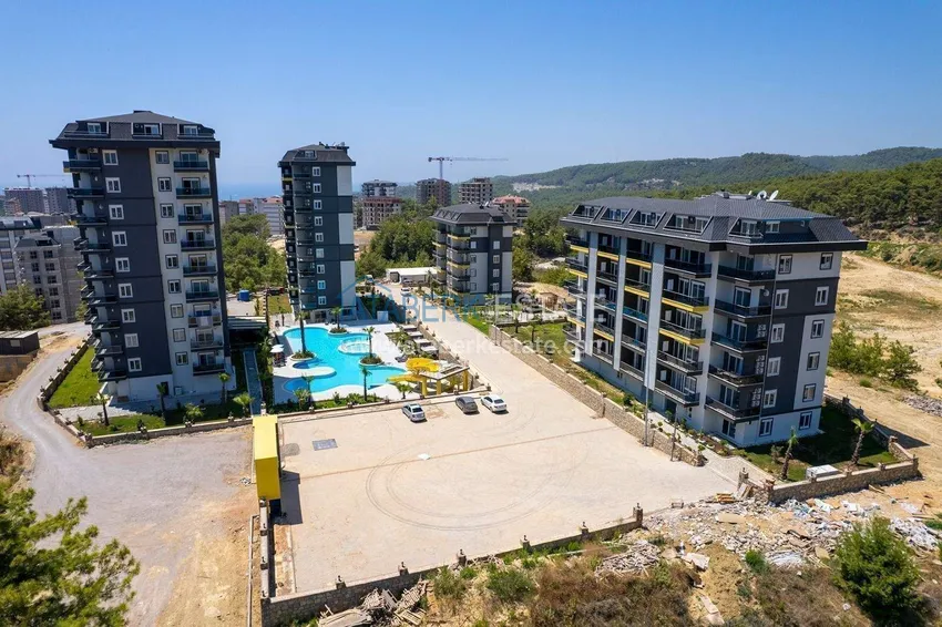 Nieruchomość w Alanyi z ratami do 1 roku - nowy apartament 1+1 z widokiem na morze w Avsallar 5 