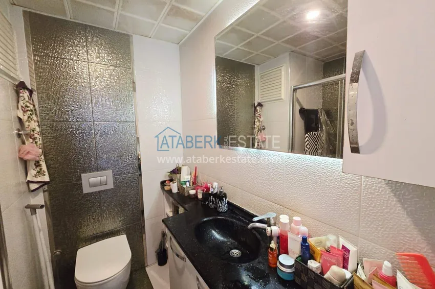 Kupuj  Apartament 1+1 w Alanyi z widokiem na morze — meble, prestiżowy kompleks, dzielnica Oba 10 