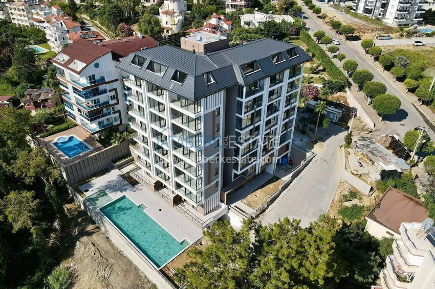 Apartament 1+1 z widokiem na morze w Alanya, dzielnica Avsallar  1 