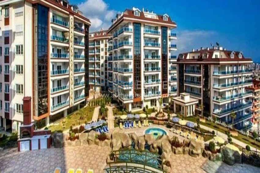 Apartament 1+1 w Alanyi z widokiem na morze — meble, prestiżowy kompleks, dzielnica Oba 12 