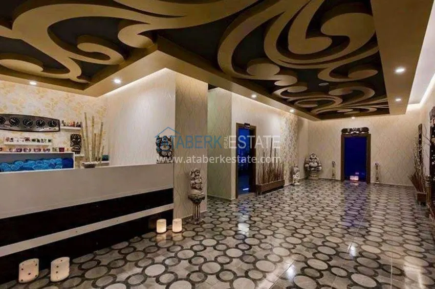 Apartament 1+1 w Alanyi z widokiem na morze — meble, prestiżowy kompleks, dzielnica Oba 19 