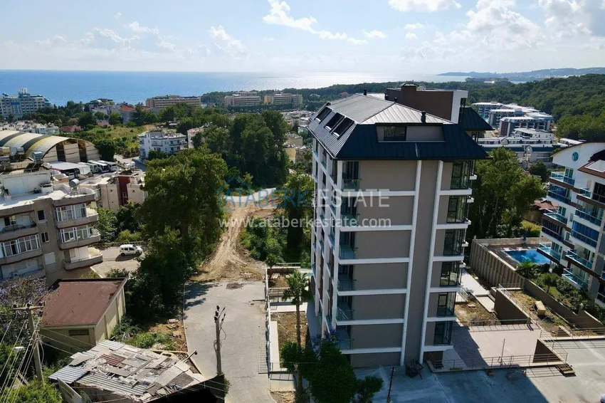 Apartament 1+1 z widokiem na morze w Alanya, dzielnica Avsallar  4 