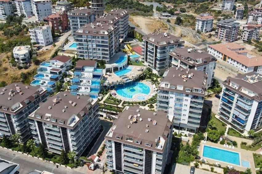 Apartament 1+1 w Alanyi z widokiem na morze — meble, prestiżowy kompleks, dzielnica Oba 6 