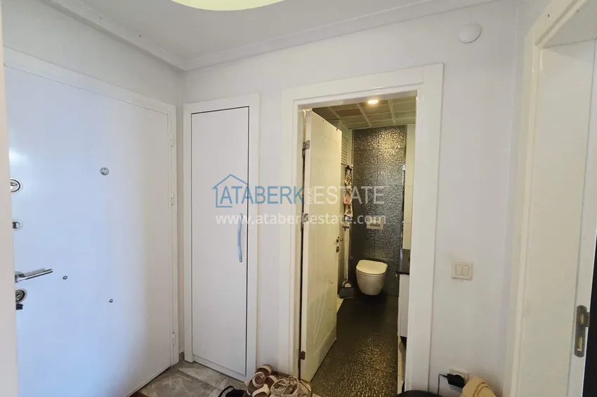 Kupuj  Apartament 1+1 w Alanyi z widokiem na morze — meble, prestiżowy kompleks, dzielnica Oba 9 