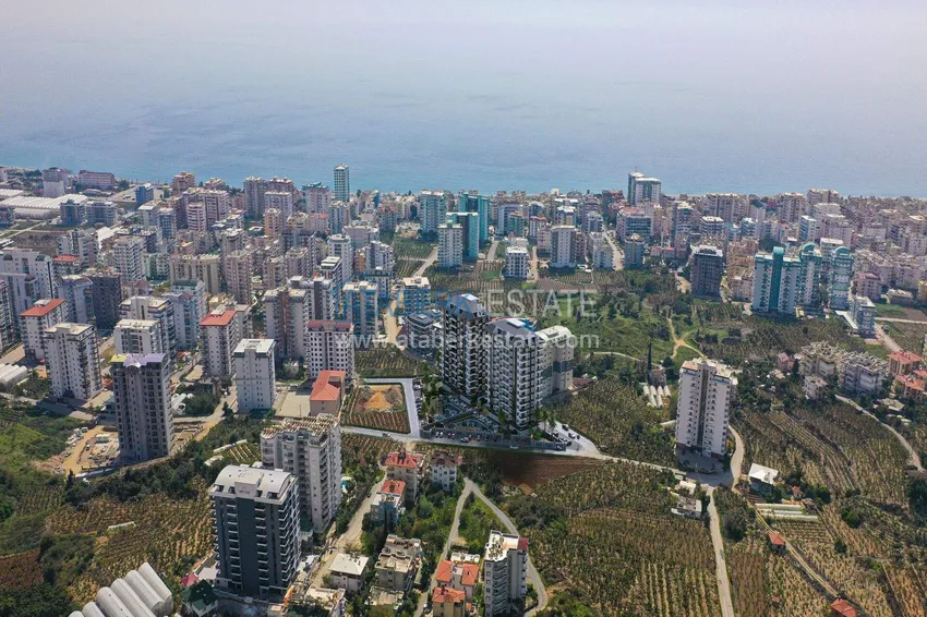 Apartament z wysoką ceną w Alanyi - widok na morze i góry, kompleks premium, dzielnica Mahmutlar  1 