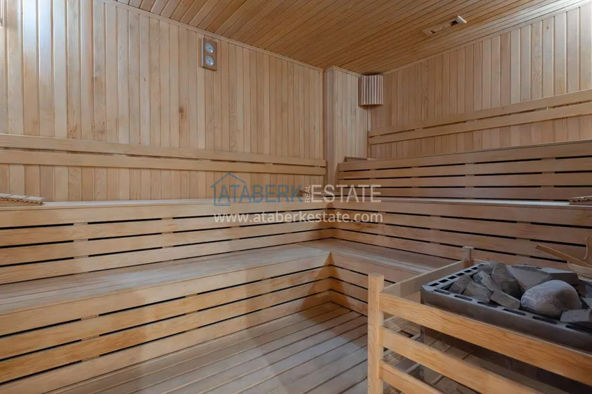 Apartament z wysoką ceną w Alanyi - widok na morze i góry, kompleks premium, dzielnica Mahmutlar  19 
