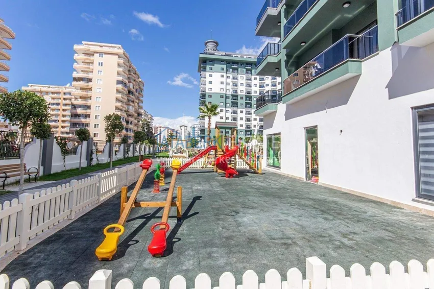 Apartament 1+1 w Alanya, dzielnica Mahmutlar — meble, widok na góry 26 