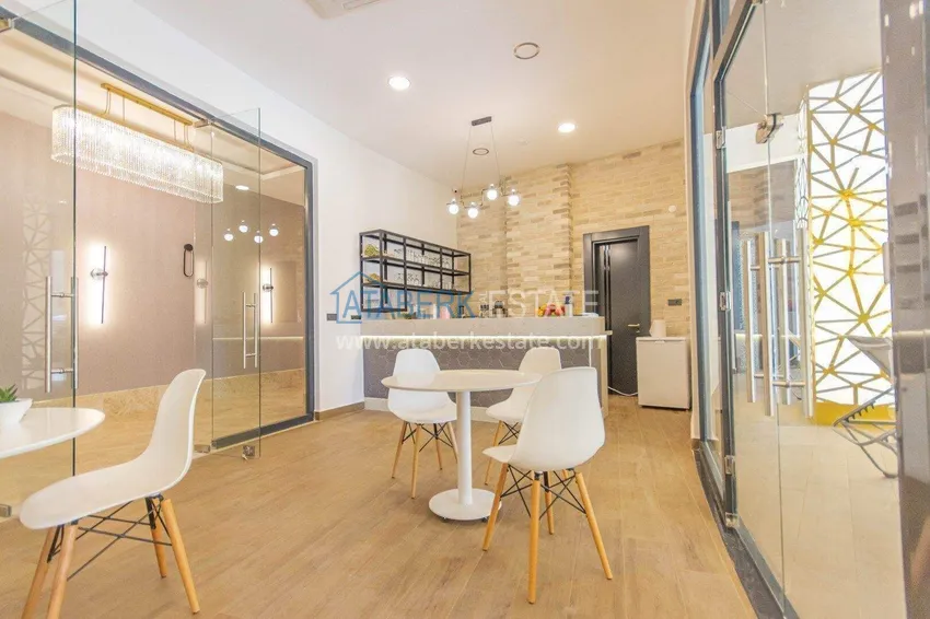 Apartament 1+1 w Alanya, dzielnica Mahmutlar — meble, widok na góry 42 