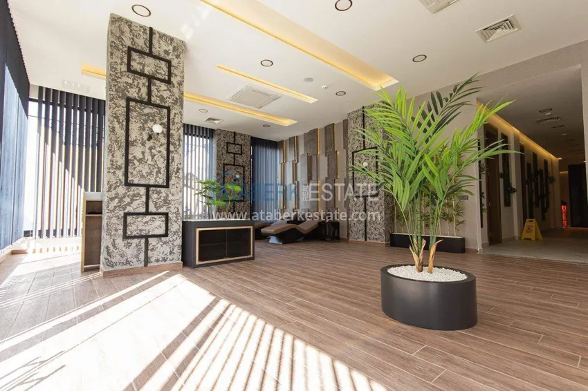 Apartament 1+1 w Alanya, dzielnica Mahmutlar — meble, widok na góry 50 