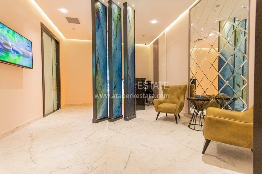 Apartament 1+1 w Alanya, dzielnica Mahmutlar — meble, widok na góry 51 