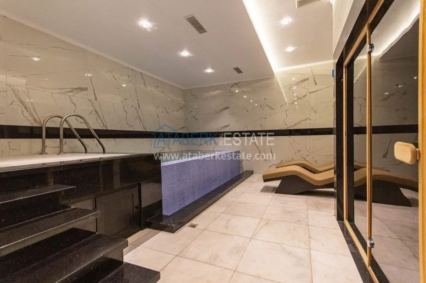 Apartament 1+1 w Alanya, dzielnica Mahmutlar — meble, widok na góry 53 