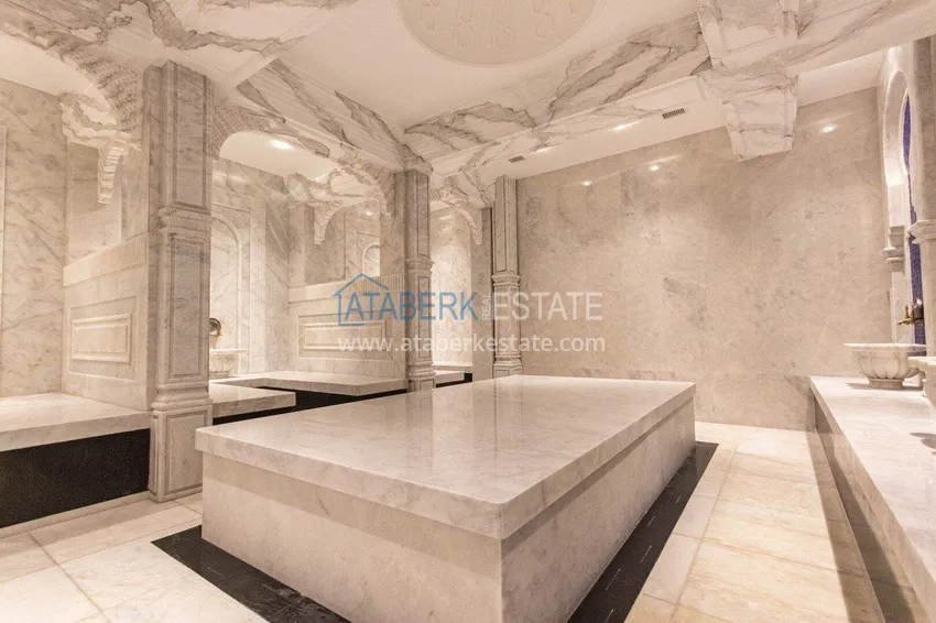 Apartament 1+1 w Alanya, dzielnica Mahmutlar — meble, widok na góry 59 