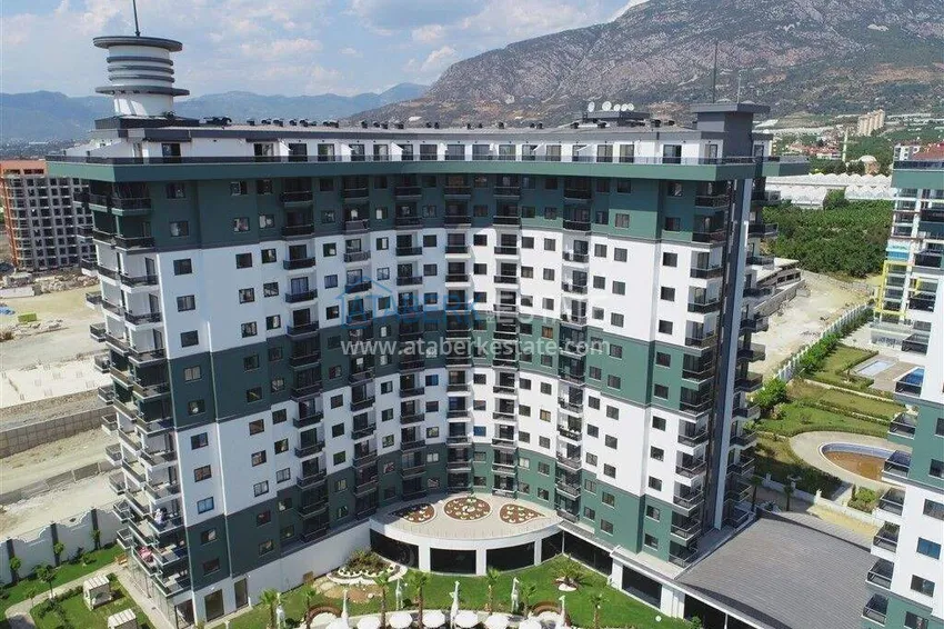Apartament 1+1 w Alanya, dzielnica Mahmutlar — meble, widok na góry 6 